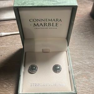 Solvar sterling silver stud earrings. Made in Ireland